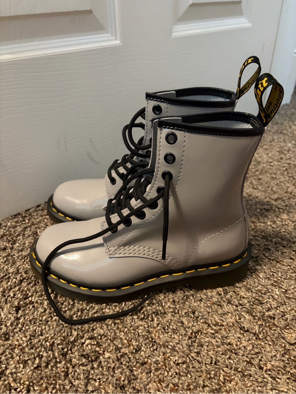 Dr. Martens women’s Gray Lace-Up Combat Boots